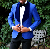 Blue Shawl Lapel Tuxedo Dinner Jacket