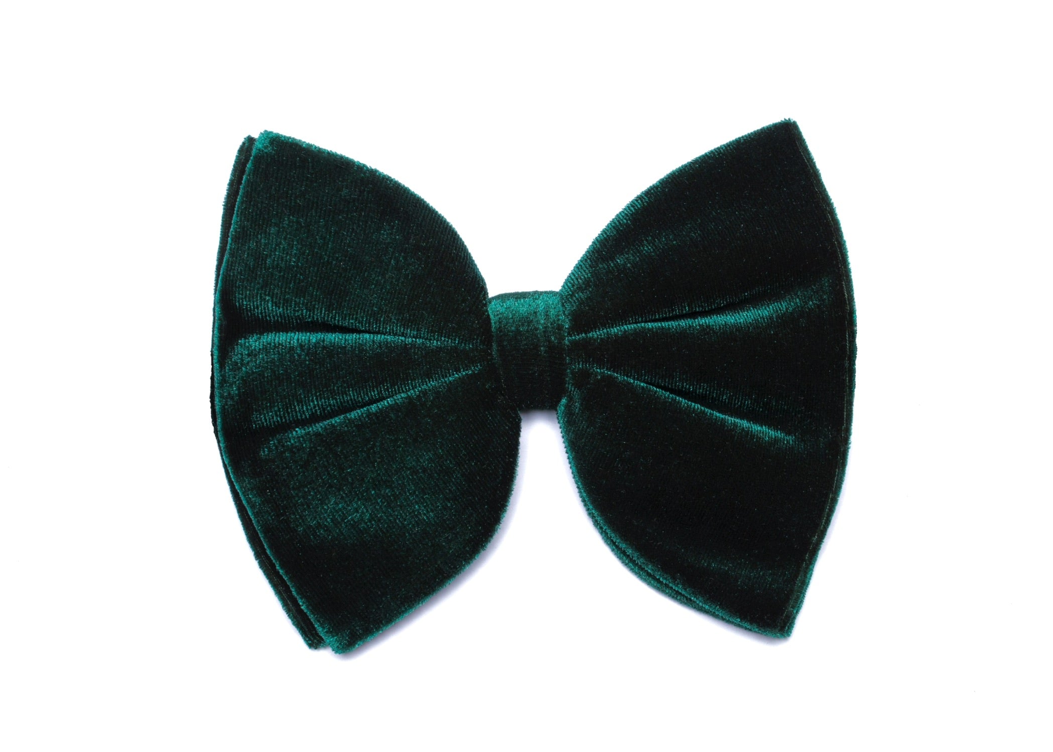 Plush Green Velvet Bow Tie